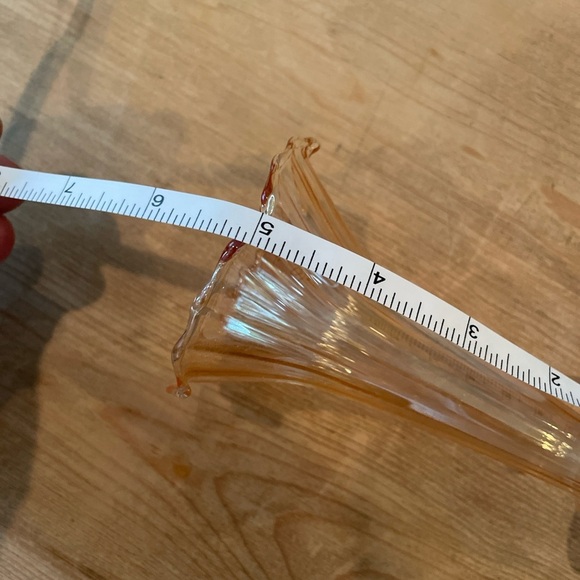 Cost Plus World Market 3 Parisian Bud Vases beveled glass blue peach white - Picture 4 of 7